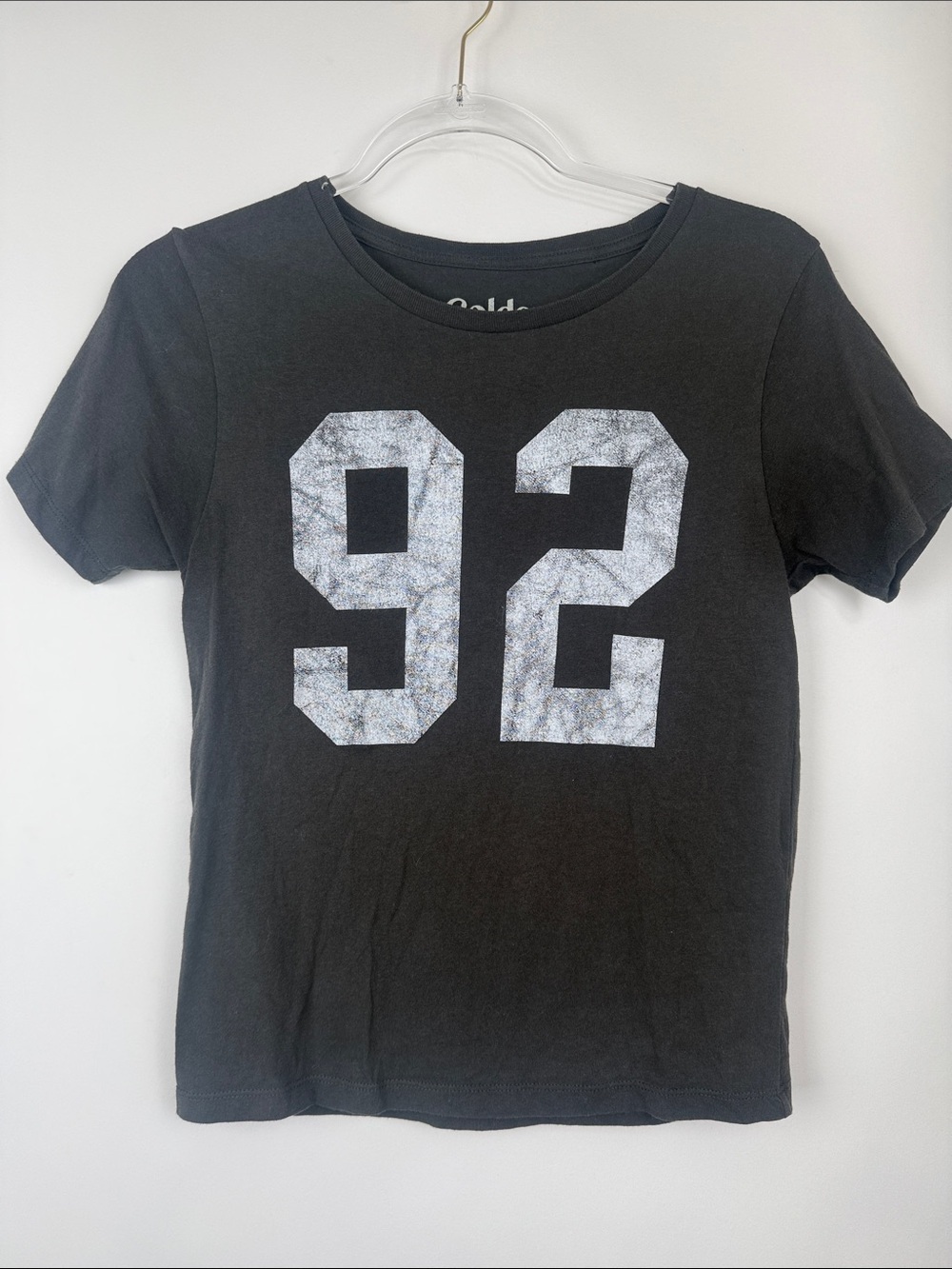 Nordstrom Golden Hour Black Short Sleeve Crew Neck 92 T-shirt Size Medium
